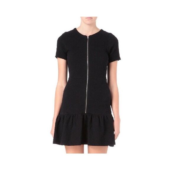 The Kooples Black Zip Front Mini Dress - Picture 4 of 13